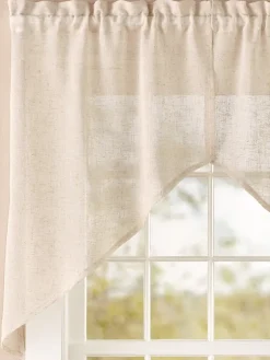 Sheer Linen Rod Pocket Swag Pair by Country Curtains®