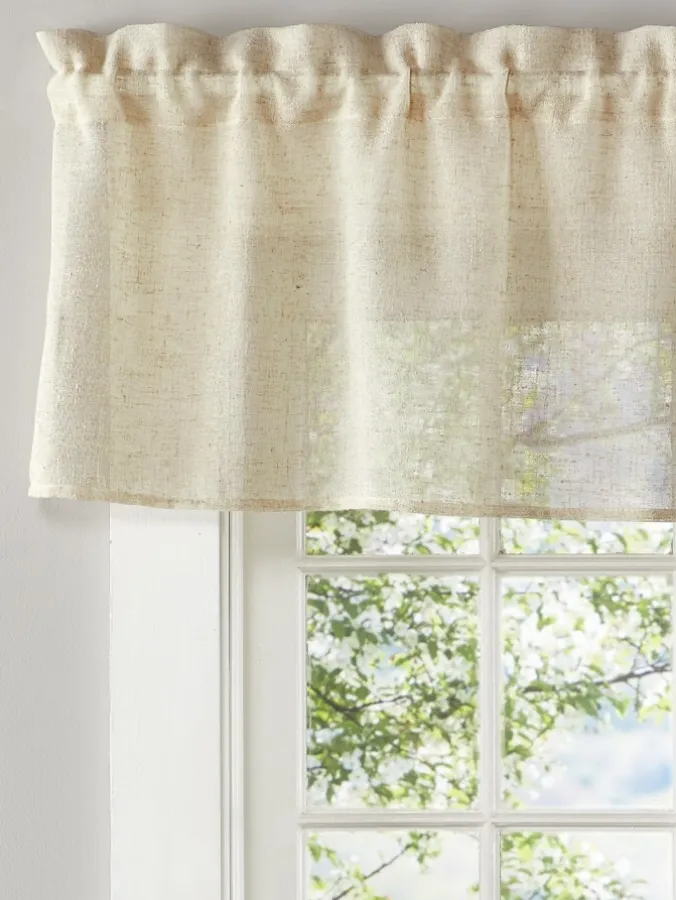 Sheer Linen Rod Pocket Tailored Valance by Country Curtains®