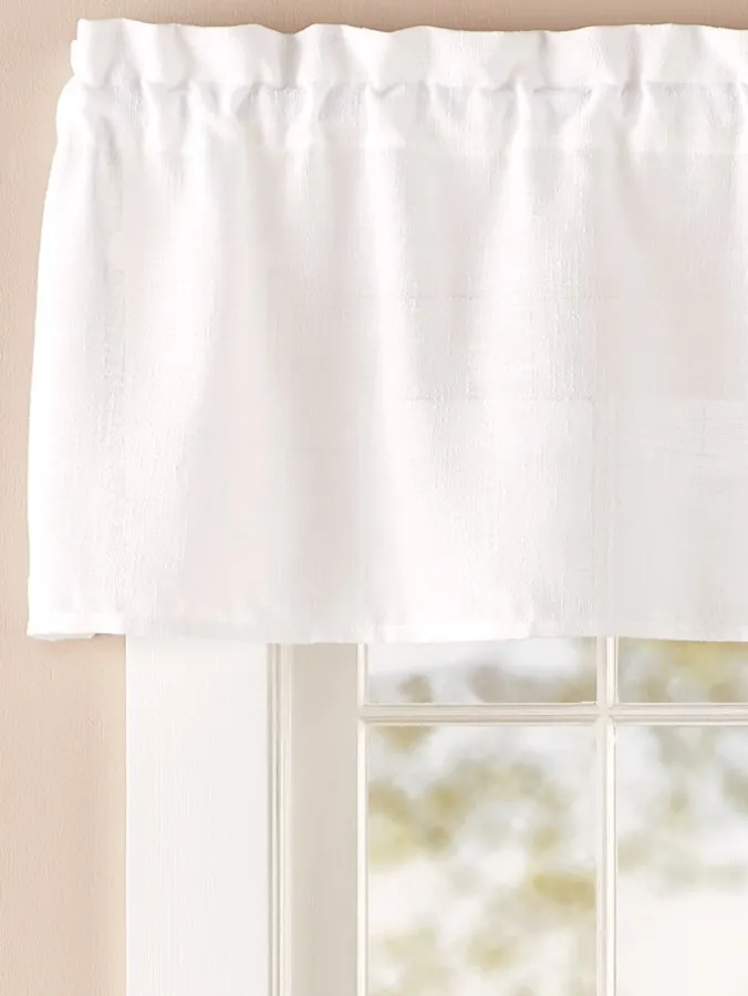Sheer Linen Rod Pocket Tailored Valance by Country Curtains®