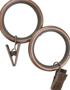 Silent Glide Clip Curtain Rings, Set of 7