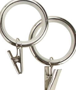 Silent Glide Clip Curtain Rings, Set of 7