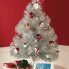 Silver Tinsel Christmas Tree, 2 Feet