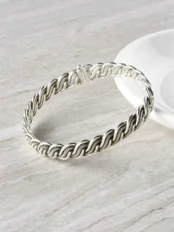 Silver-Tone Braided Bracelet