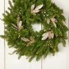 Silvery Sparkle Balsam Christmas Wreath, 24 Inch