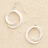 Silvery Swirl Drop Earrings