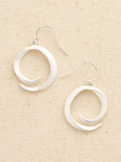 Silvery Swirl Drop Earrings