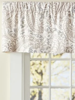 Simply Paisleys Rod Pocket Tailored Curtain Valance