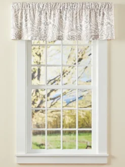Simply Paisleys Rod Pocket Tailored Curtain Valance