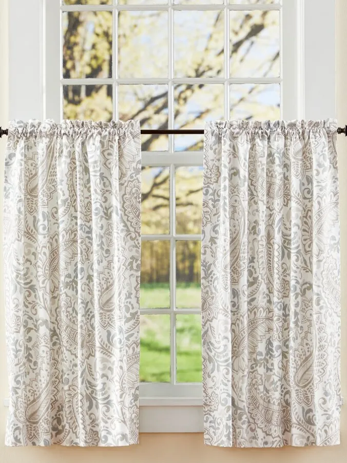 Simply Paisleys Rod Pocket Tier Curtains