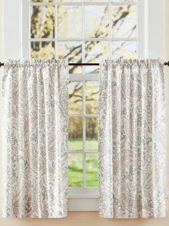 Simply Paisleys Rod Pocket Tier Curtains