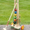 Six Player Croquet Set With Trolley