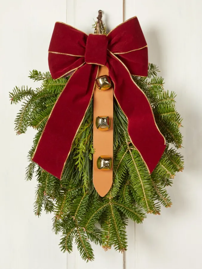 Sleigh Bell 16 Inch Fresh Balsam Christmas Swag