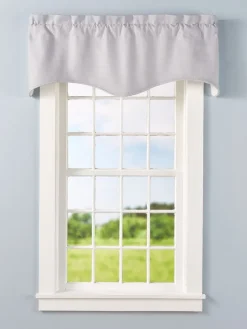 Soft Linen Rod Pocket Scalloped Valance