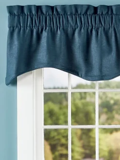 Soft Linen Rod Pocket Scalloped Valance