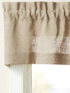 Soft Linen Rod Pocket Tailored Valance