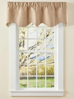 Soft Neutral Lined Rod Pocket Regal Valance
