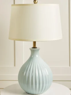 Soft Texture Rippled Ceramic Table Lamp