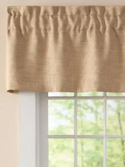 Soft Tweed Lined Rod Pocket Tailored Valance by Country Curtains®