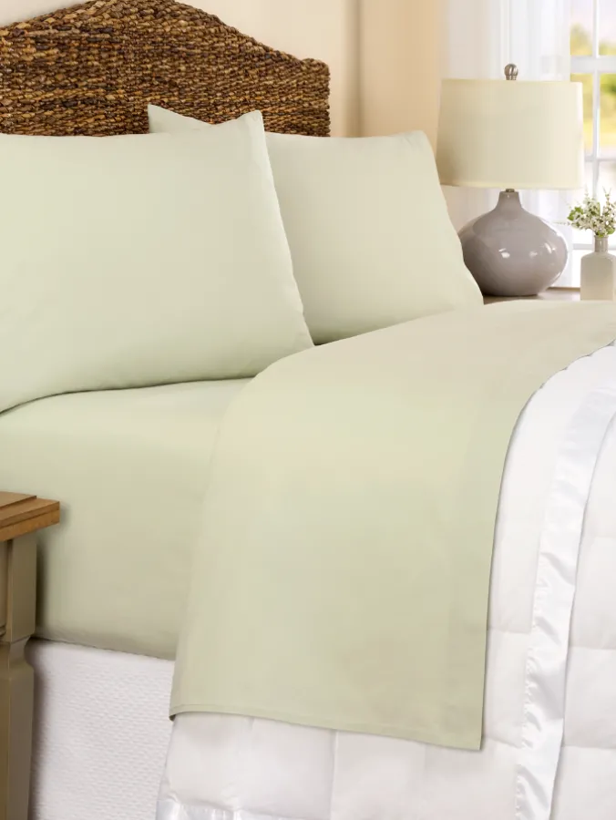 Solid Color Portuguese Cotton Percale Sheet Set