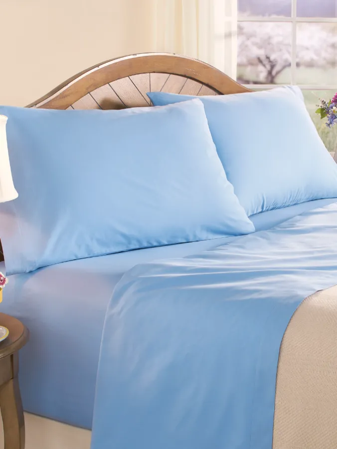 Solid Color Portuguese Cotton Percale Sheet Set