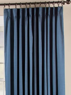 Solid Cotton Duck 96 Inch and 144 Inch Pinch Pleat Curtains by Country Curtains®