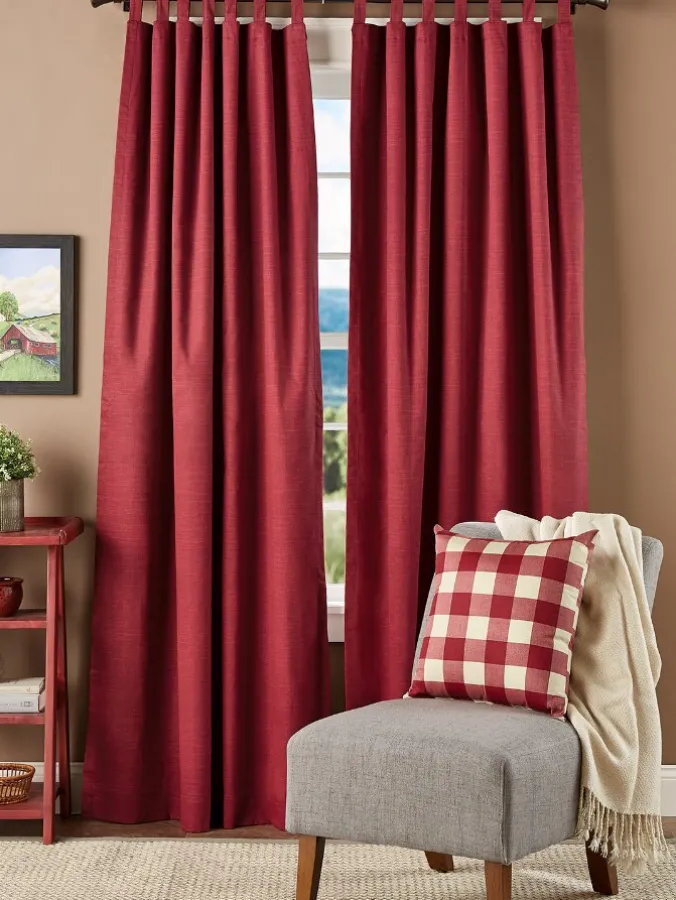 Solid Cotton Duck Insulated Tab Top Curtains