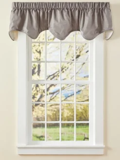 Solid Cotton Duck Lined Rod Pocket Scalloped Valance by Country Curtains®