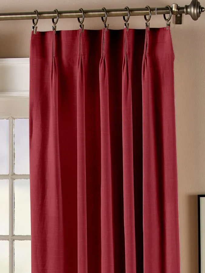 Solid Cotton Duck Pinch Pleat Curtains by Country Curtains®