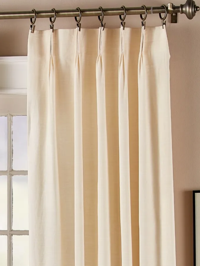 Solid Cotton Duck Pinch Pleat Curtains by Country Curtains®
