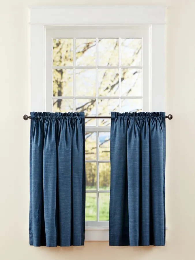 Solid Cotton Duck Rod Pocket Tiers by Country Curtains®