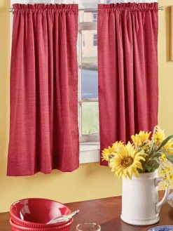 Solid Cotton Duck Rod Pocket Tiers by Country Curtains®
