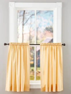 Solid Cotton Duck Rod Pocket Tiers by Country Curtains®