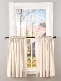 Solid Cotton Duck Rod Pocket Tiers by Country Curtains®