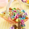 Solid Milk Chocolate Easter Bunnies and Easter Eggs, 10 Ounce Bag