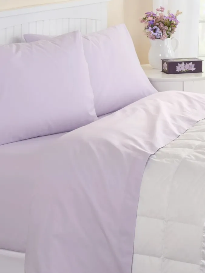 Solid Portuguese Cotton Flannel Sheet Set