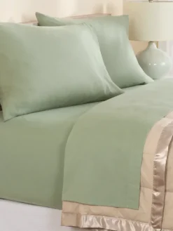 Solid Portuguese Cotton Flannel Sheet Set