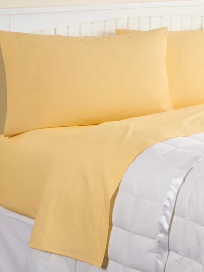 Solid Portuguese Cotton Flannel Sheet Set