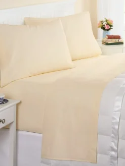 Solid Portuguese Cotton Percale Sheet Set