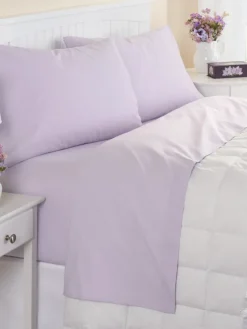 Solid Portuguese Cotton Percale Sheet Set