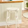 Solid Wood Bar Stool With Built-In Handle