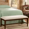 Solid Wood Bench With Upholstered Seat