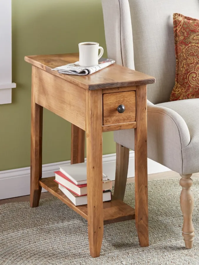 Solid Wood Chair Side Table