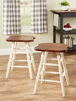 Solid Wood Counter Stool, Set of 2