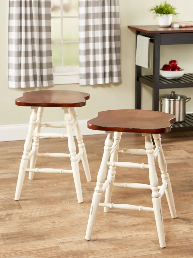 Solid Wood Counter Stool, Set of 2