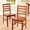 Solid Wood Ladderback Chair, Set of 2