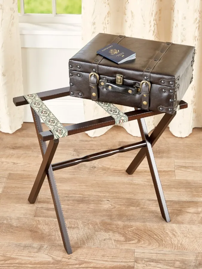 Solid Wood Luggage Rack