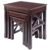 Solid Wood Nesting Side Table, Set of 3
