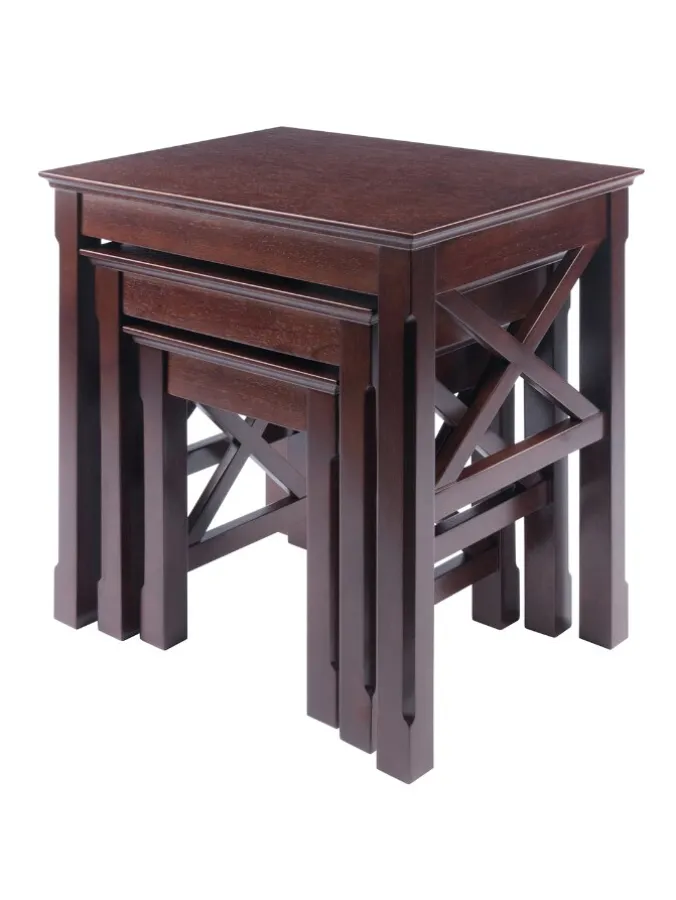 Solid Wood Nesting Side Table, Set of 3