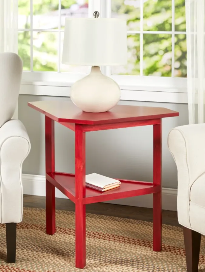 Solid Wood Single Tier Corner Table