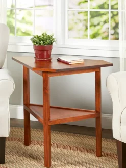 Solid Wood Single Tier Corner Table